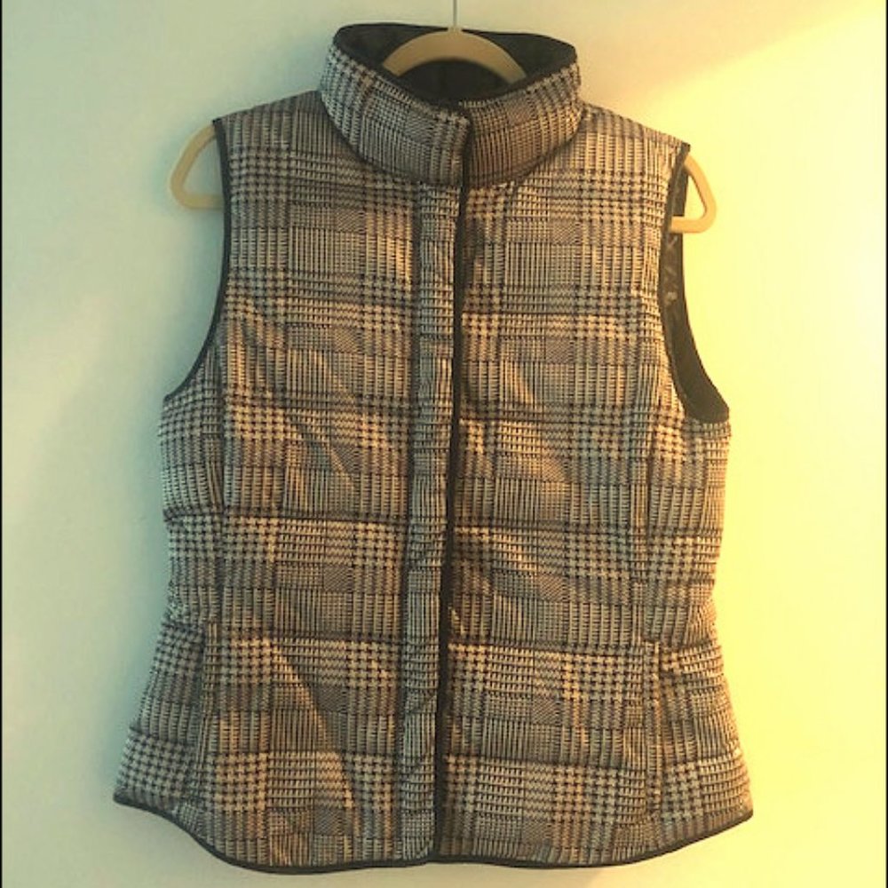 Banana Republic Plaid Down Vest